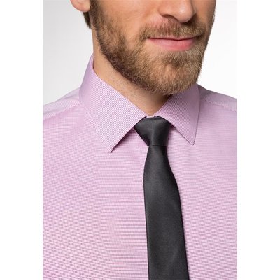 Eterna, modisches Hemd in Pink/ Weiß Feinkariert/Struktur, Modern Fit