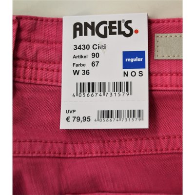 Angels Cici modische Damen Slim Fit Jeans in Pink, Power Stretch