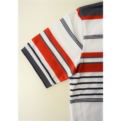 HAJO,  modisches Polo-Shirt in Marine/Rot/Weiß mit Brusttasche, Pique-Qualität