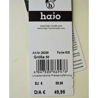 HAJO- klassisches, hochwertiges Poloshirt in Marine/Weiß mit Brusttasche Piqué-Qualität