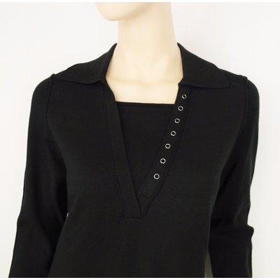 Rabe hochwertiger Pullover in Schwarz, V-Ausschnitt, schöne Details, Gr wählbar