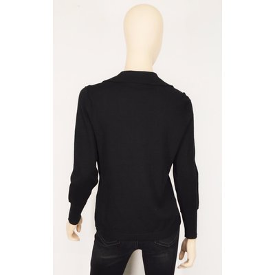 RABE, hochwertiger Pullover in Schwarz, V-Ausschnitt, schöne Details, Gr wählbar