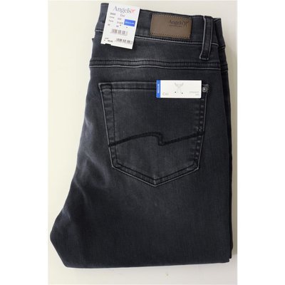 Angels Cici Damen Slim Fit 5-Pocket Jeans in Graublau Used, Stretch