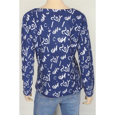 Your Concept raffinierter Damen Pullover in Blau mit All Over Print 46