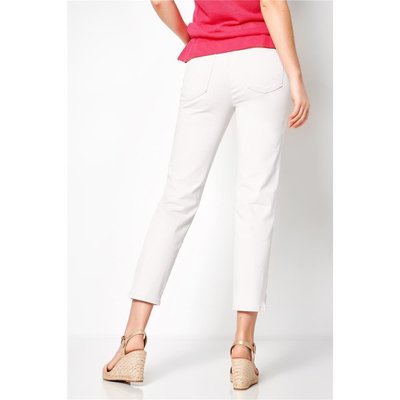 Toni Fashion Perfect Shape Zip leichte Damen 7/8 Jeans in Wei, Slim Fit, Stretch 38