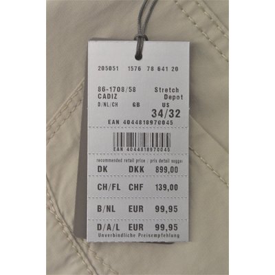 BRAX  Cadiz Quantum, modische 5-Pocket Hose/Jeans in Beige, Stretch, Gr. whlbar 34/32