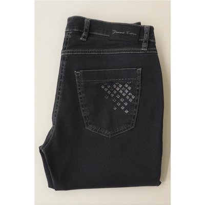 TONI Fashion Perfect Shape Pipe Damen 5-Pocket Jeans in Anthrazit / Grau, Stretch