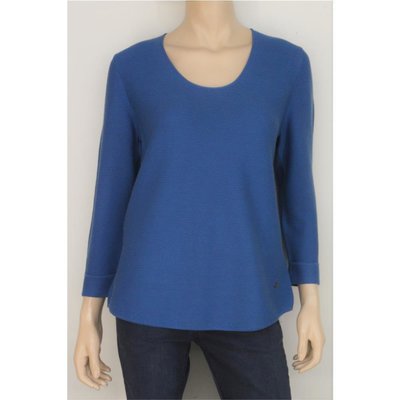 monari leichter Damen Pullover in Blau mit 3/4 Arm, Baumwollmischung
