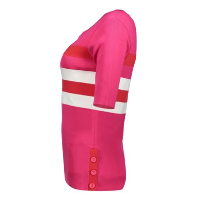 Geisha Fashion leicher Damen Sommer Pullover in Pink, 1/2 Arm 