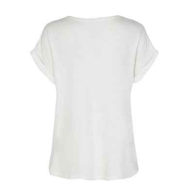 soyaconcept Verona leichtes Damen Vikose Shirt in Offwhite mit Struktur