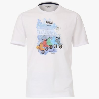 Casa Moda tolles Herren T-Shirt in Weiss mit modischem Print XL
