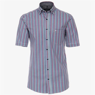 Casa Moda kariertes Herren 1/2 Hemd mit Button-Down-Kragen, Comfort Fit