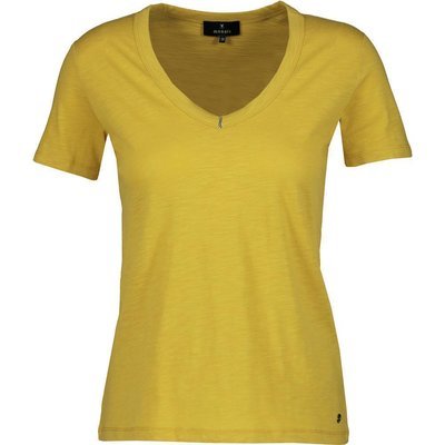 monari modisches kurzarm Shirt aus Flammgarn in Gelb, 1/4 Arm