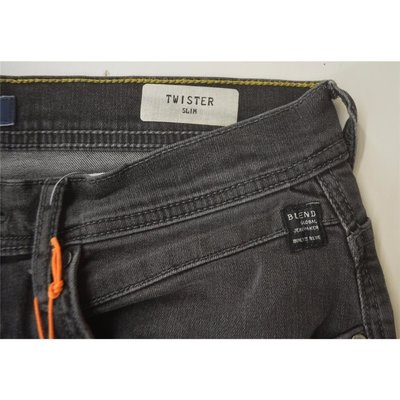 Blend Twister, modische Jeans in Anthrazit Used & Details, Slim Fit, Gr wählb.