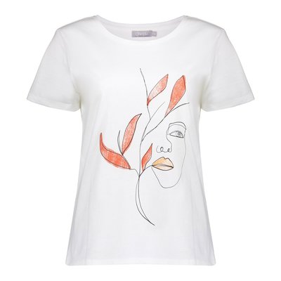 Geisha Fashion Damen T-Shirt in Offwhite mit Druck