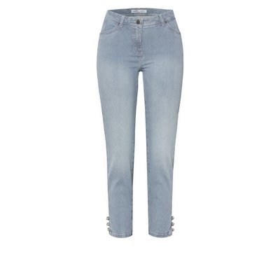 Toni Dress  7/8 Damen Jeans in der Five-Pocket-Form, fein Gestreift