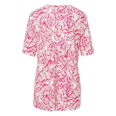 Frank Walder modisches Damen Shirt in Pink/Beige gemustert 46