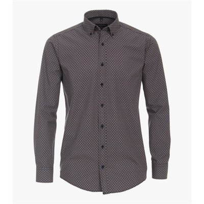 Casa Moda Lemodisches Herren Hemd mit Minimal Print Button Down, Casual Fit