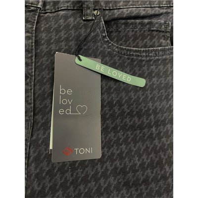 Toni Fashion Modische Hose mit Hahnentritt in Grau