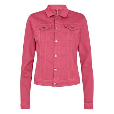 soyaconcept Erna  leichte Jeansjacke in Pink Stretch