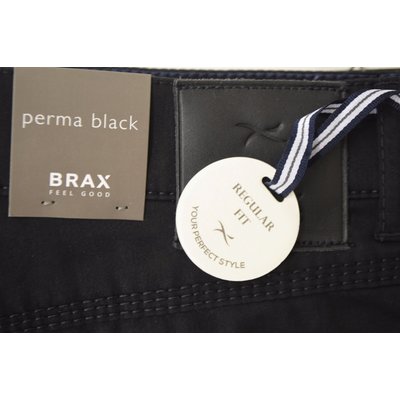 BRAX Cooper, modische 5-Pocket Hose, Schwarz/Perma Black, Stretch, Gr. wählbar