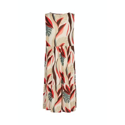 soyaconcept Lenise, sommerliches Leinen/Viskose Kleid mit floralem Druck  XL