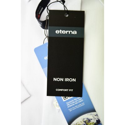 eterna, 1/2 Arm Hemd in Weiß, Comfort Fit, Kentkragen, Größe wählbar