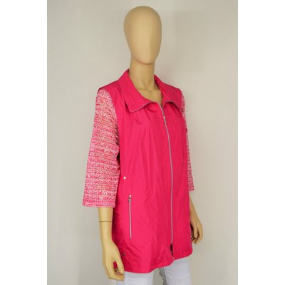KJ Brand, leichte modische Weste in Pink mit vielen Details, Größe wählbar